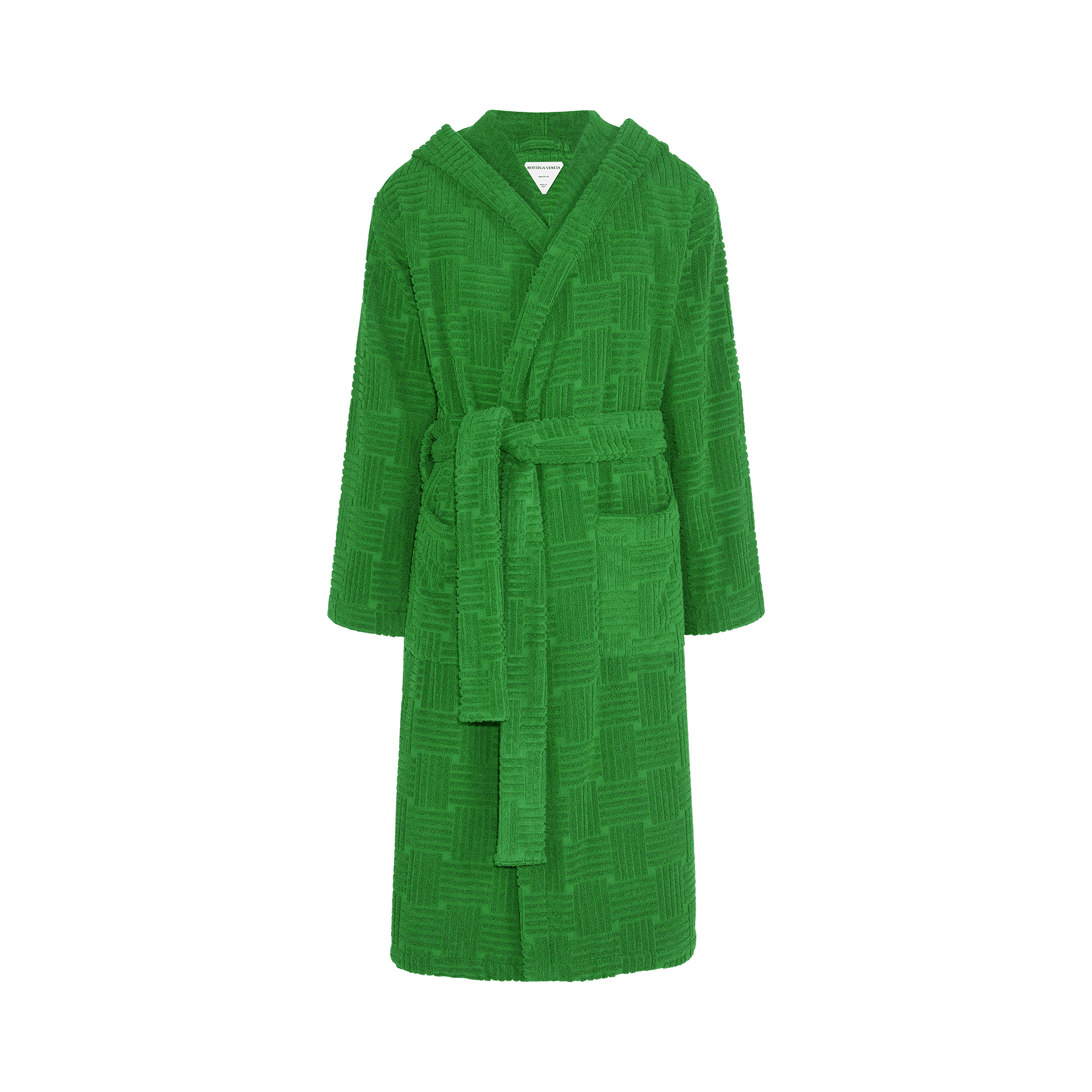 Bottega Veneta Intreccio Pattern Cotton Bathrobe