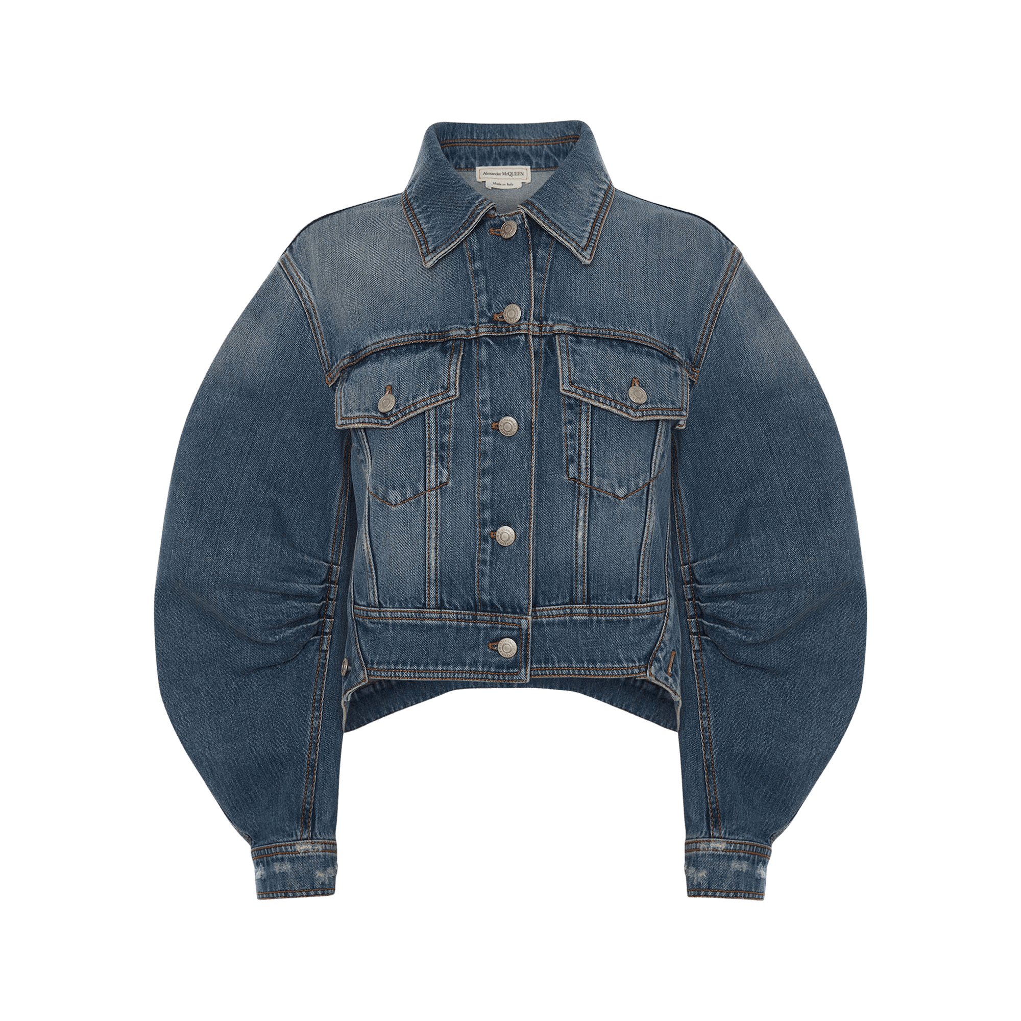 Alexander McQueen Cocoon Sleeve Denim Jacket