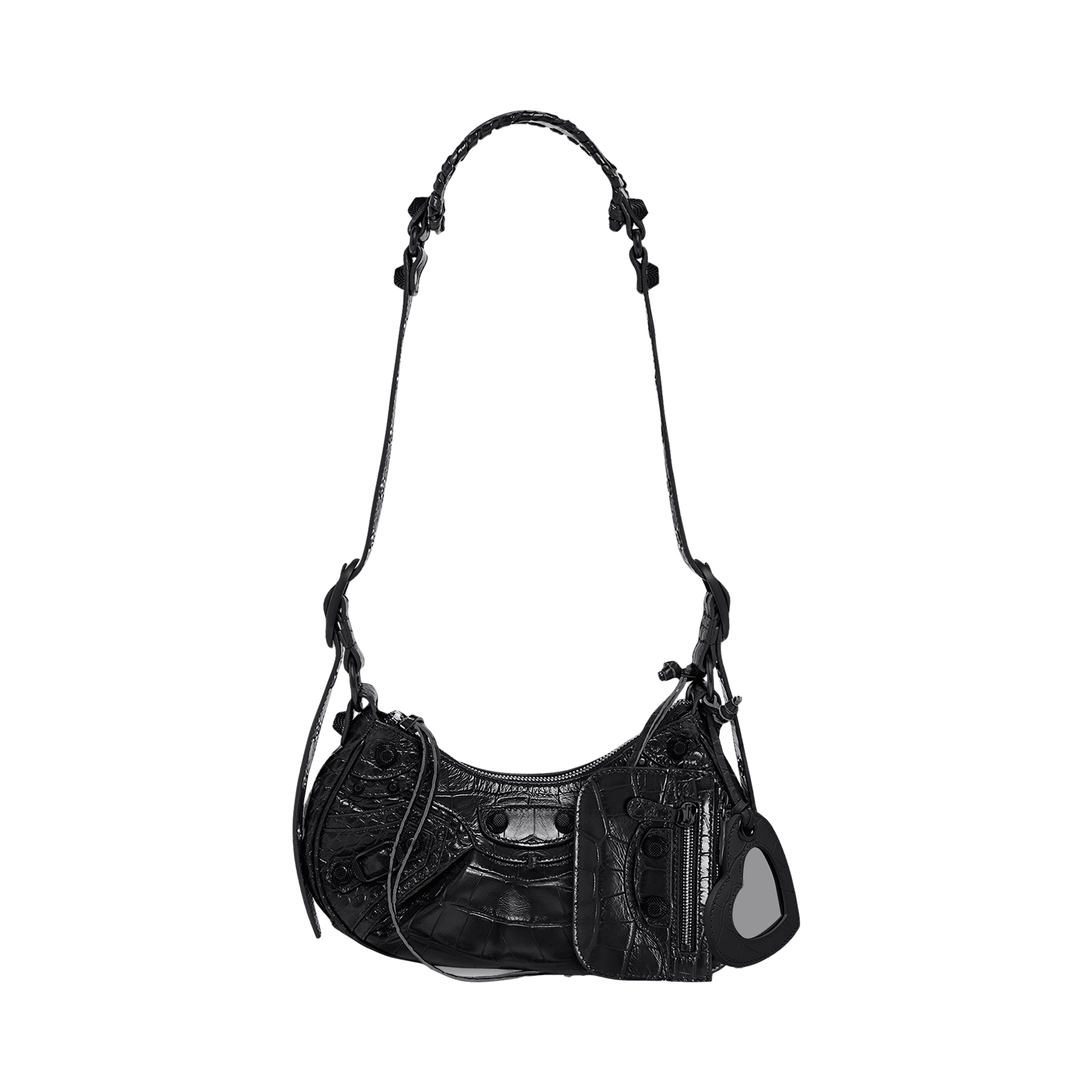 Balenciaga Le Cagole XS Shoulder Bag Crocodile Embossed