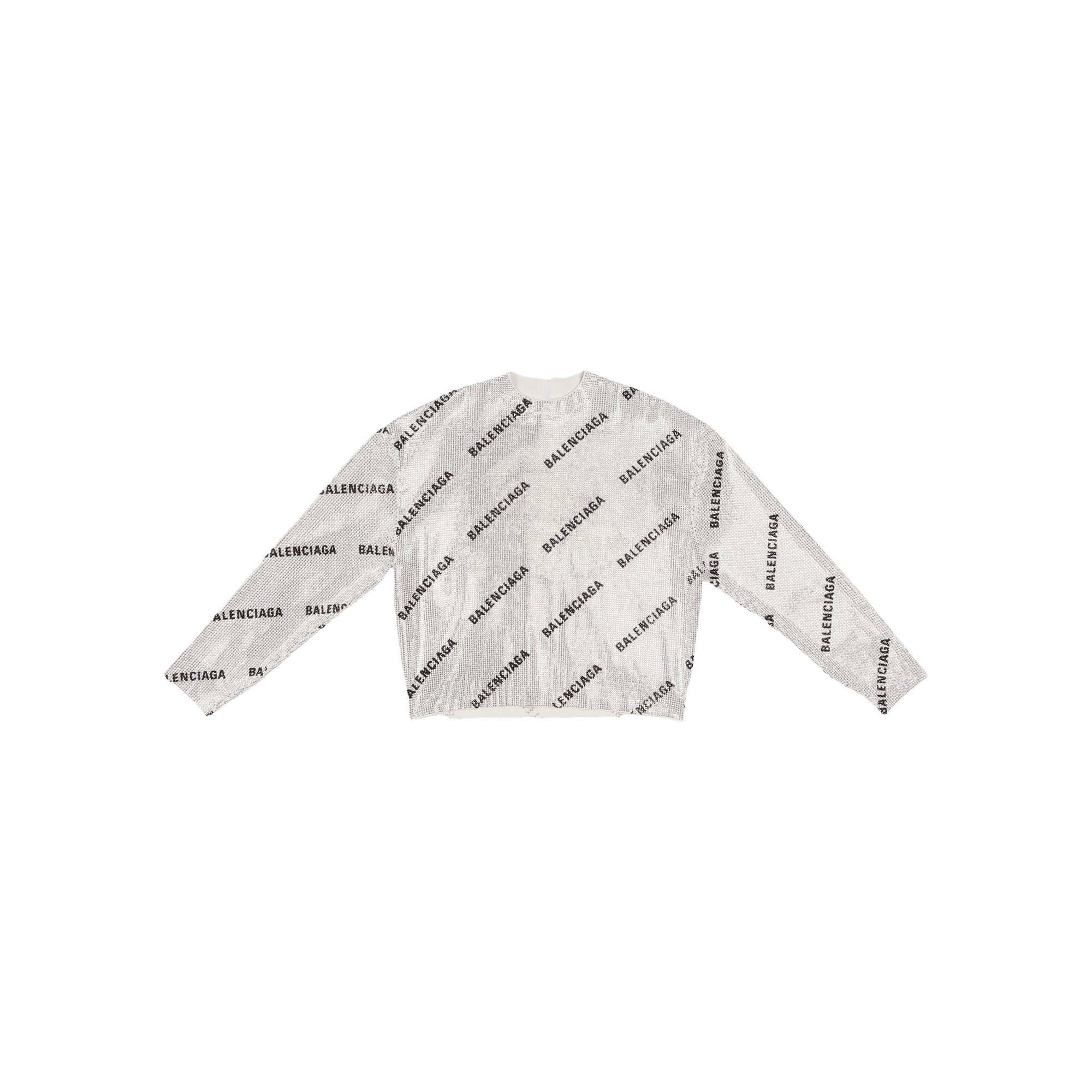 Balenciaga Allover Logo Strass Sweater