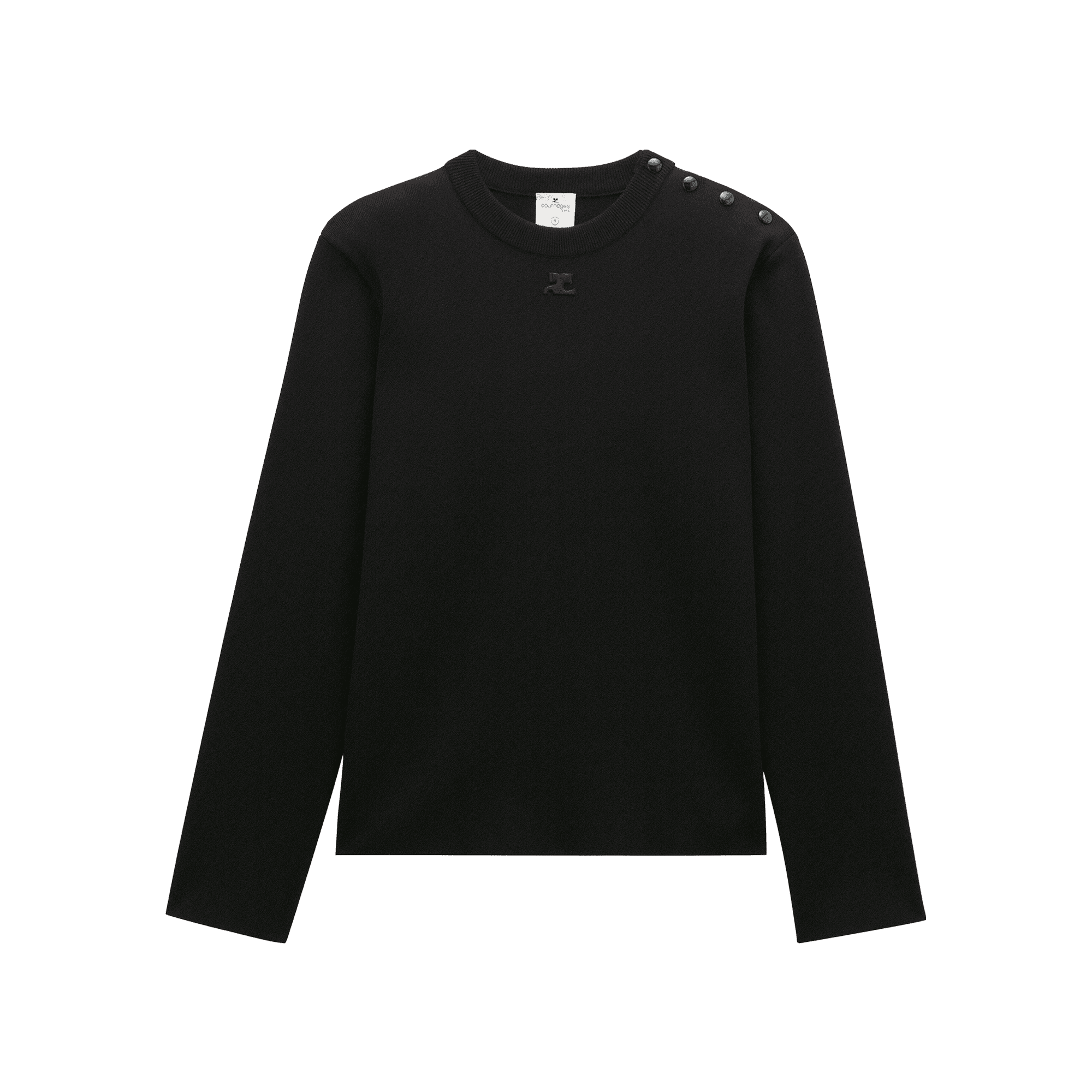 courre╠cges_shoulder-buttons-sweater_black.png