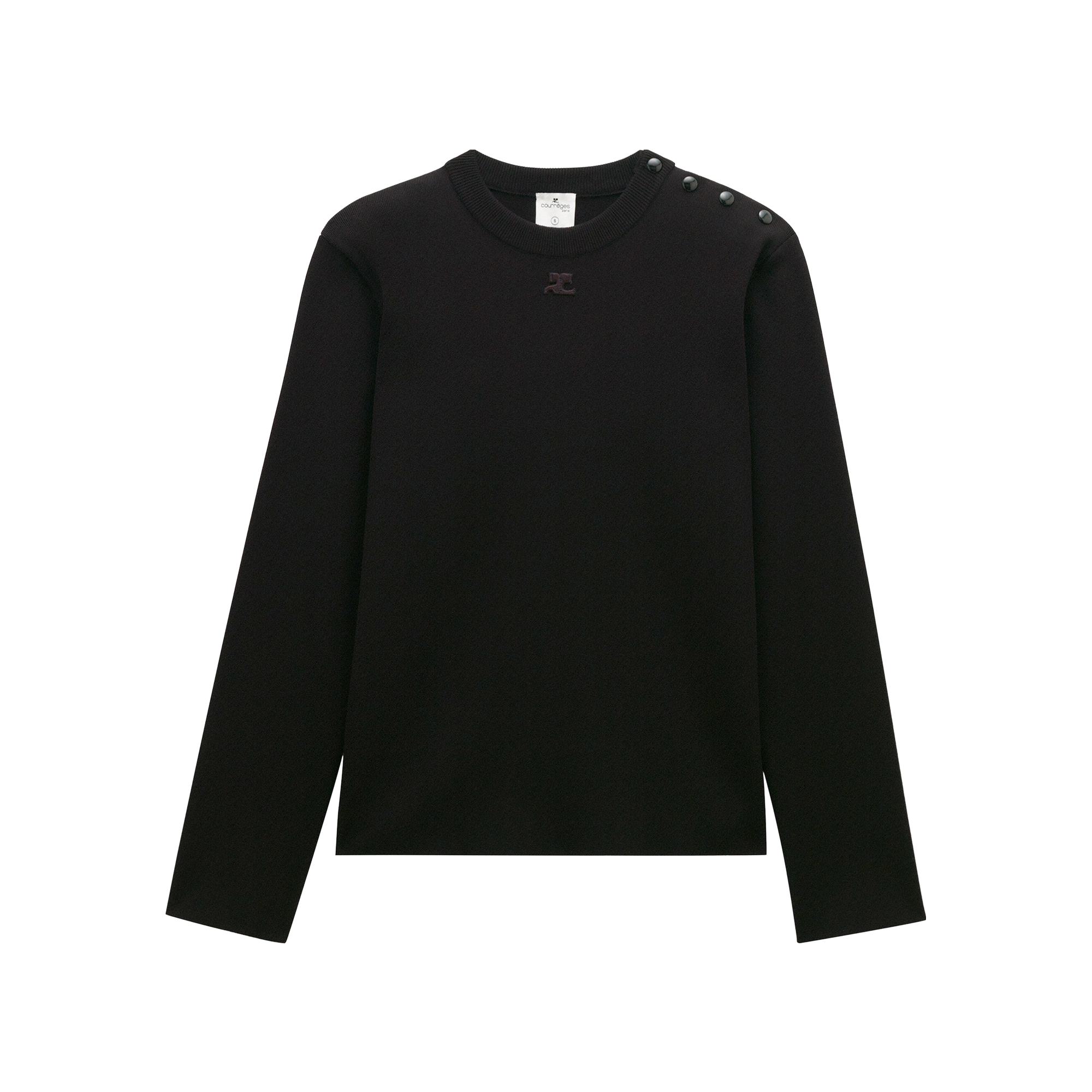 courre╠cges_shoulder-buttons-sweater_black.png